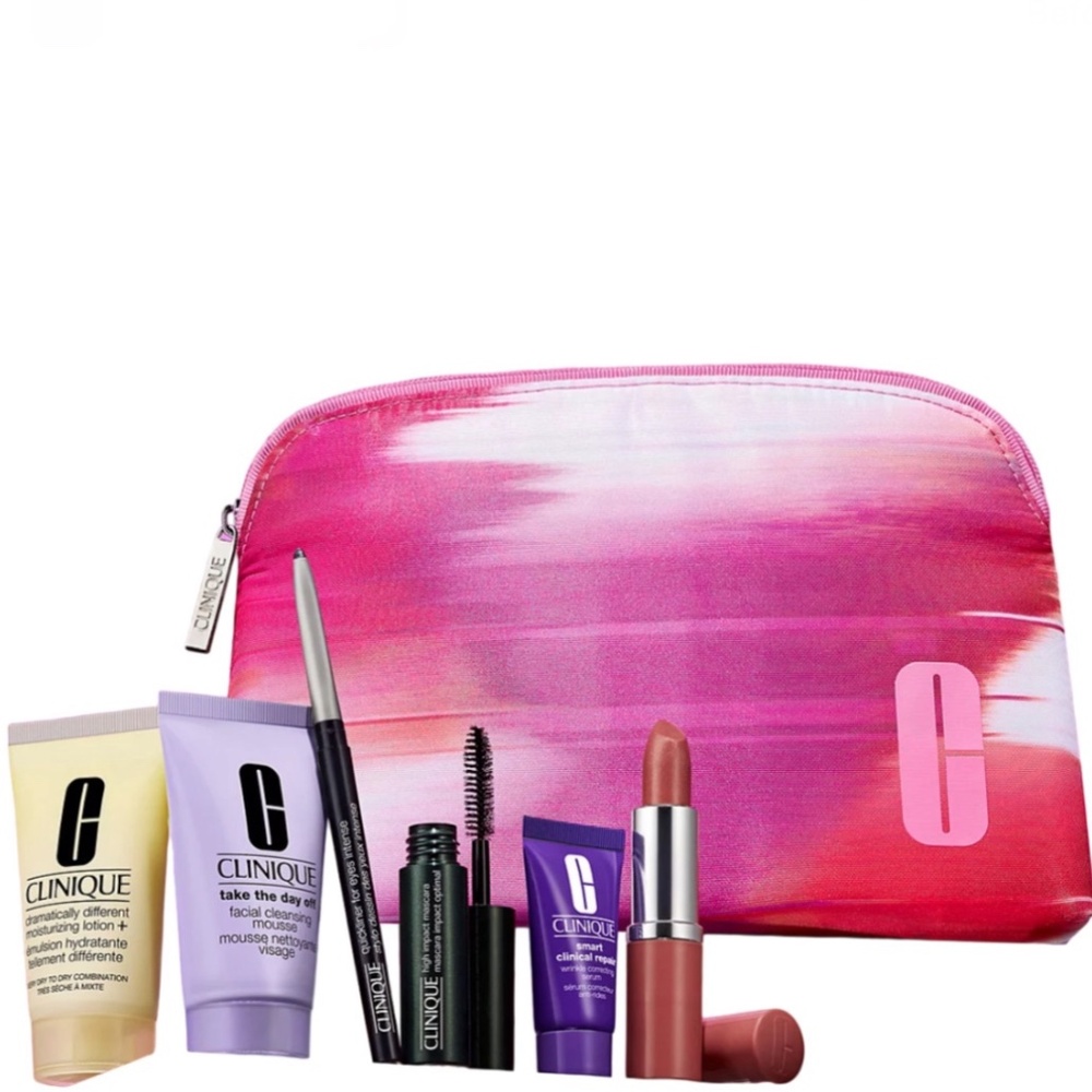 Clinique 7-piece Bare Pop Makeup and Smart Skincare Gift Set NEW SEALED